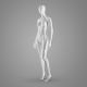 Mannequin féminin blanc mat