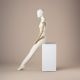LUF2-A – mannequin vitrine féminin à la silhouette moderne
